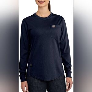 Carhartt Women's Flame-Resistant (FR) Force Cotton Long-Sleeve Crewneck T-Shirt 